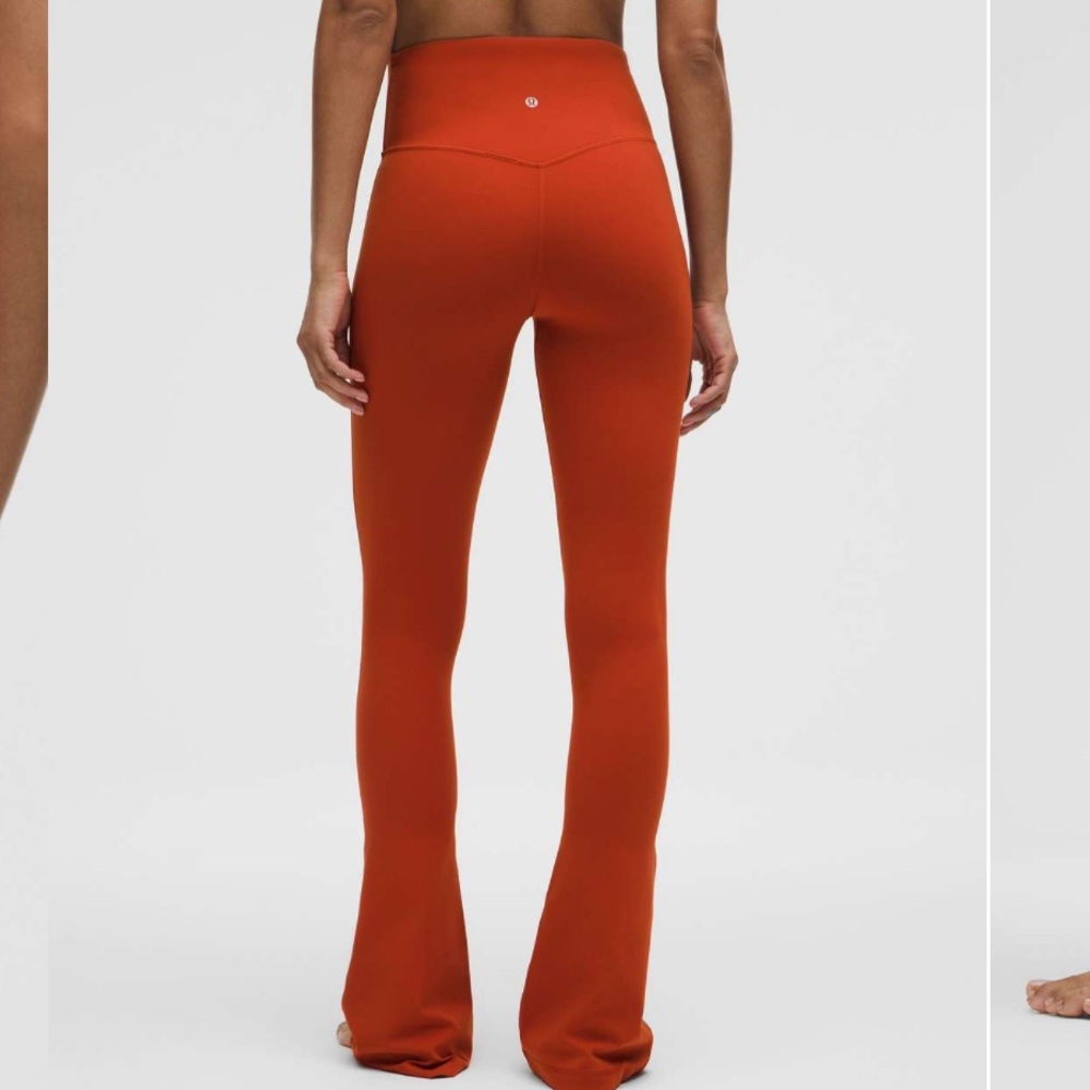 lulu Align Autumn Rust mini Flare Leggings, size 4